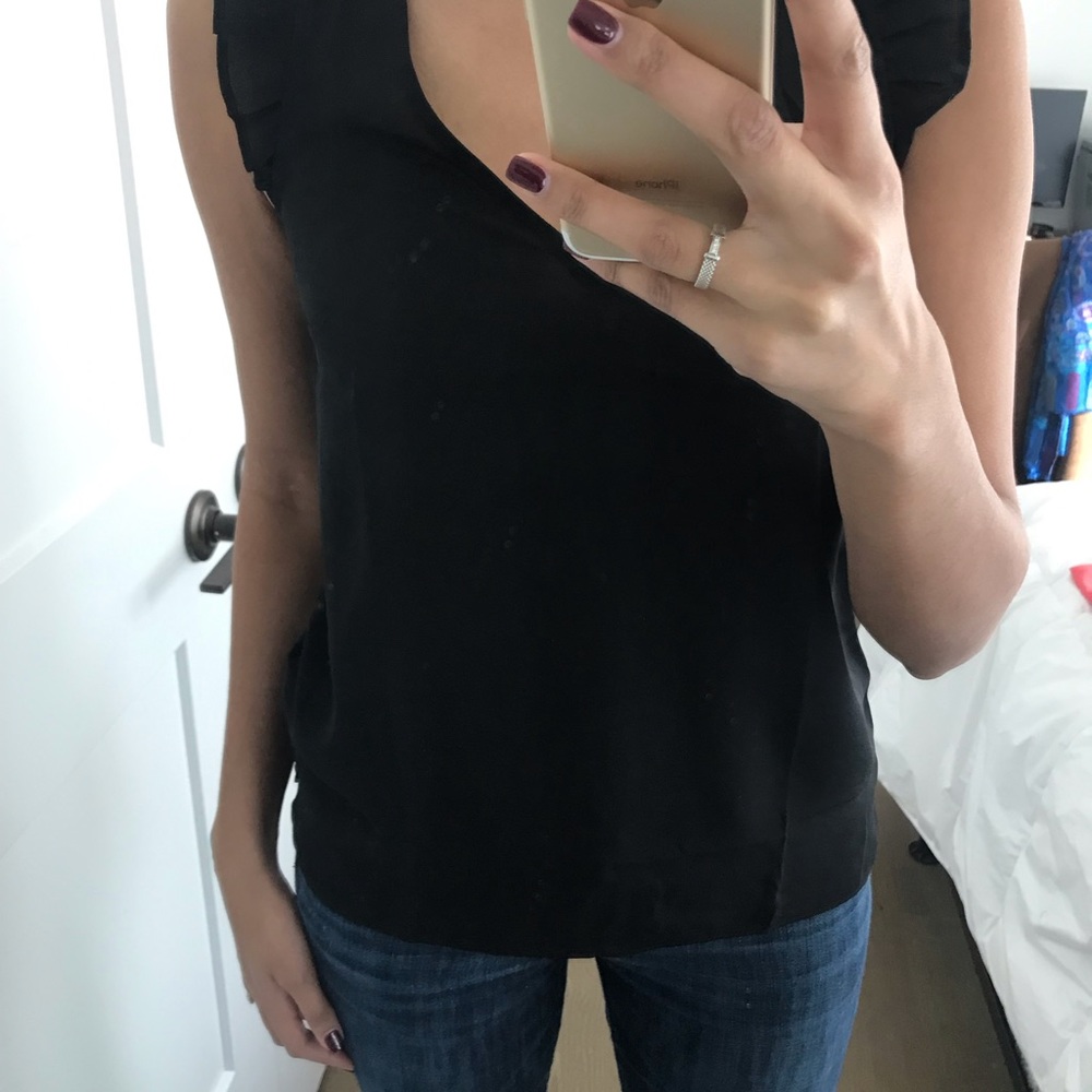 JCrew Ruffle Sleeve Top - Picture 2 of 2